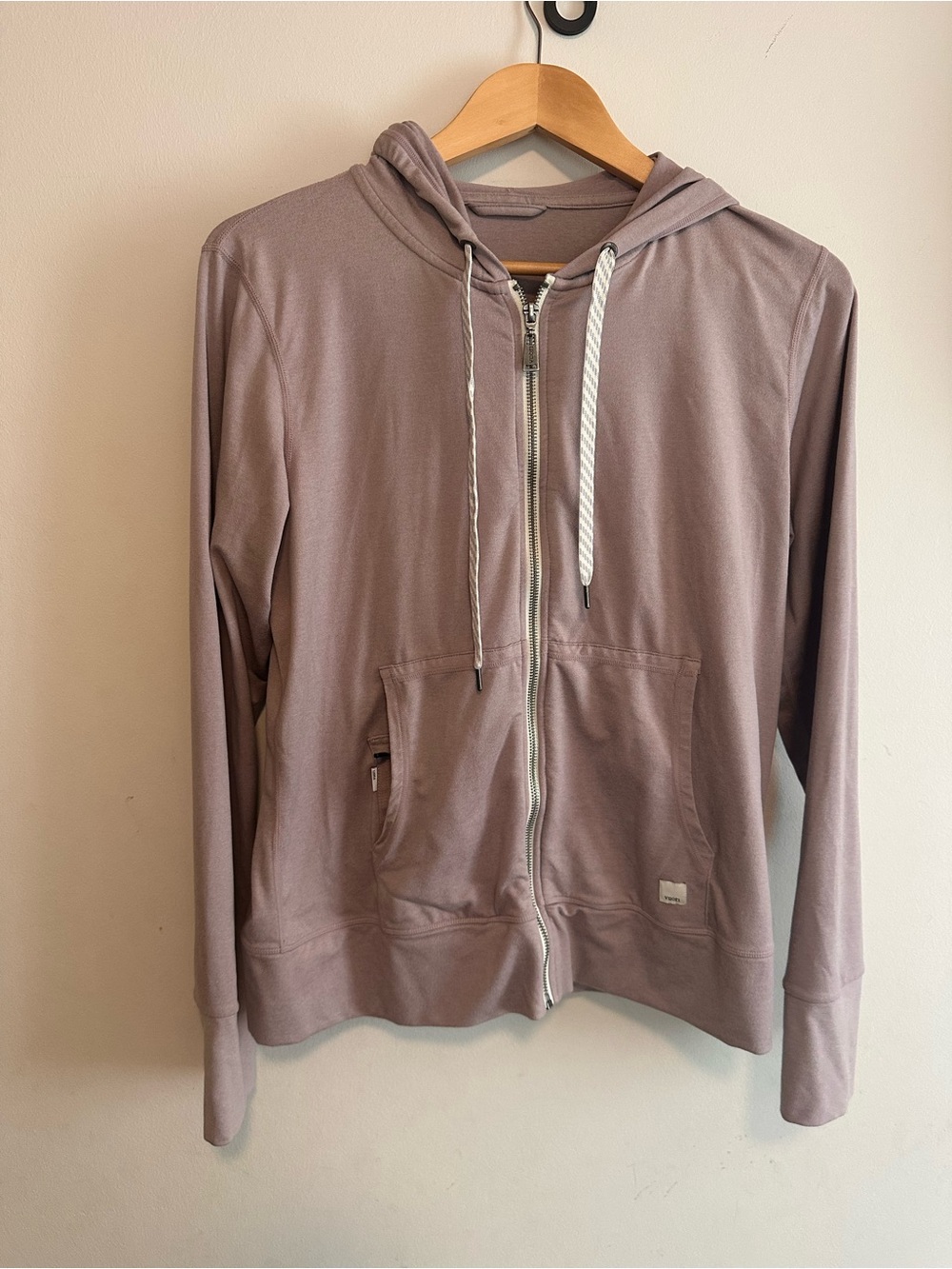 Vuori Halo Performance Hoodie Full Zip Mauve